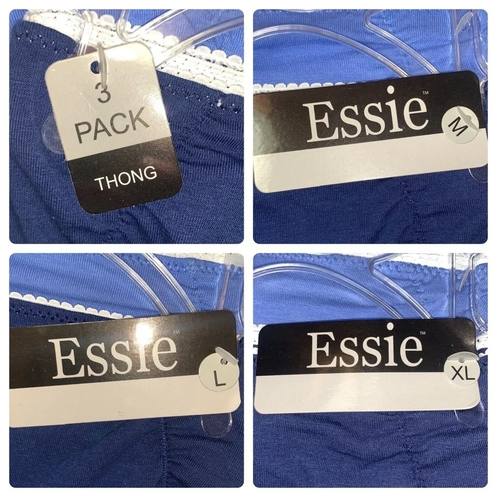 New Essie Women's 3 Pack Thong Panties Underwear